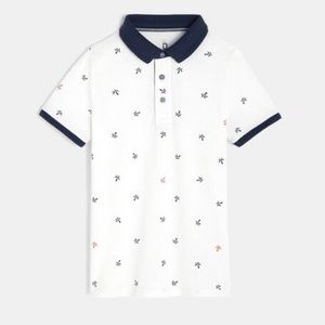 New Reima Thermal Xylitol Polo T Shirt Short Sleeve Crab Boys Beach Vacation Tag